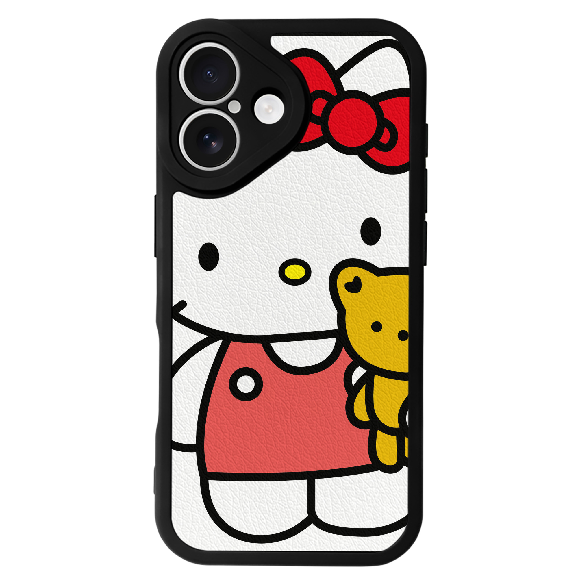 （画像用） Hello Kitty ハローキティ 【iPhone 16シリーズ対応】シリコンスマホケース（レザー調） 材質：シリコン